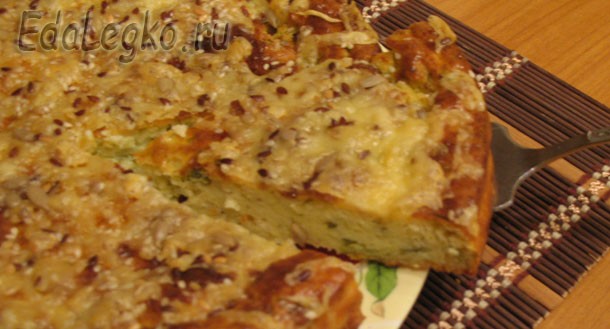 рецепт творожного пирога - с сыром, овощами и зеленью