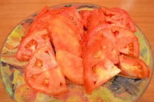 запеченный салат - помидоры свежие
