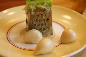 рецепт закуски из кабачков - чеснок