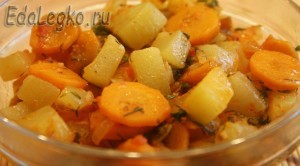 рецепт закуски из кабачков - кабачки с помидорами и морковью