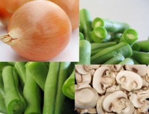 Салат из фасоли с грибами - продукты
