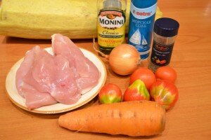 кабачки с курицей - продукты