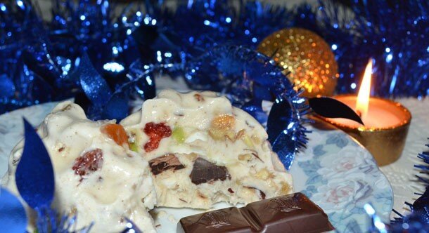 Новогодний десерт — вкусное мороженое