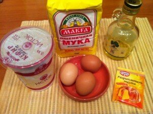 рецепт пирога с грибами - продукты тесто